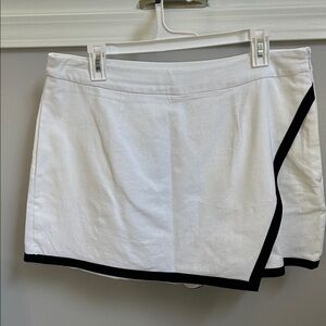 Women's White Skort with Black Trim
